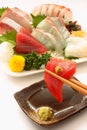 Sashimi of the tuna, sea breamÃ£â¬Âyellowtail, squid and shrimp